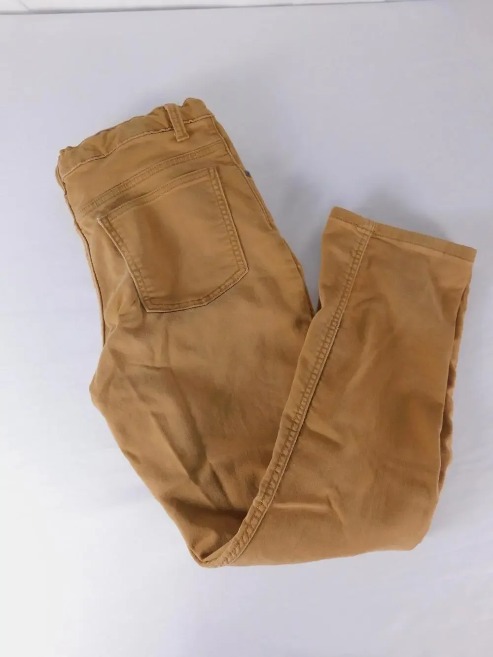 Wonder Nation Pants Boys 16 Husky Brown Slim Chino Twill Stretch Casual Fall